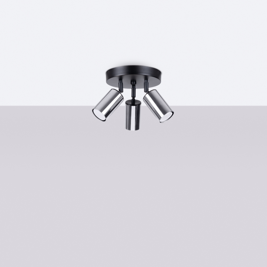 Spotlight WINX 3xGU10/10W/230V black/shiny chrome