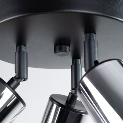 Spotlight WINX 3xGU10/10W/230V black/shiny chrome