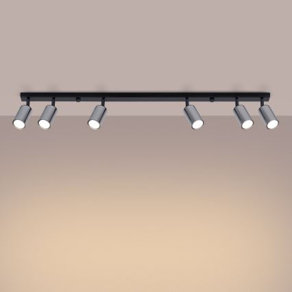 Spotlight WINX 6xGU10/10W/230V black/shiny chrome