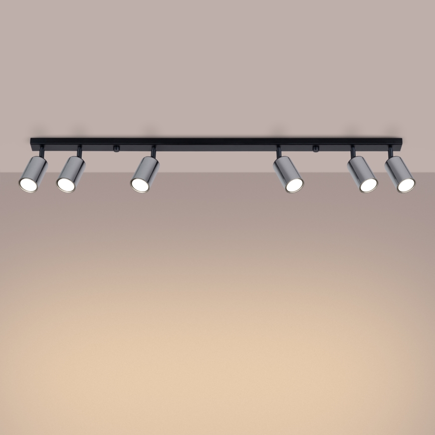 Spotlight WINX 6xGU10/10W/230V black/shiny chrome