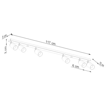Spotlight WINX 6xGU10/10W/230V black/shiny chrome