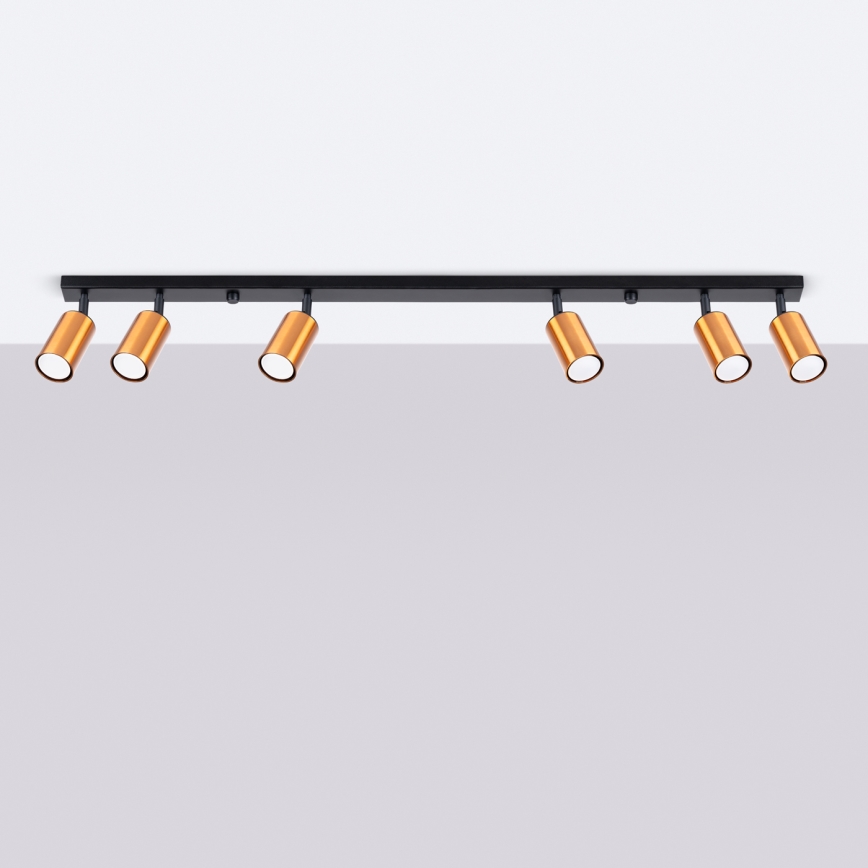 Spotlight WINX 6xGU10/10W/230V black/copper