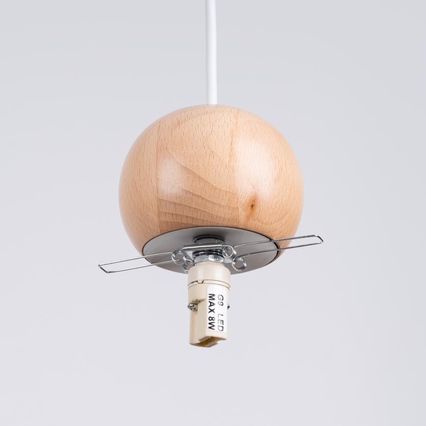 Chandelier on a string PEKKA 1xG9/8W/230V white