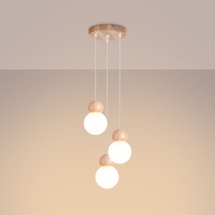 Chandelier on a string PEKKA 3xG9/8W/230V white