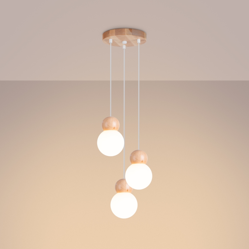 Chandelier on a string PEKKA 3xG9/8W/230V white