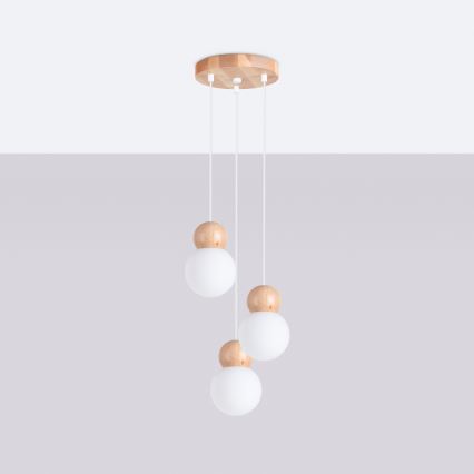 Chandelier on a string PEKKA 3xG9/8W/230V white