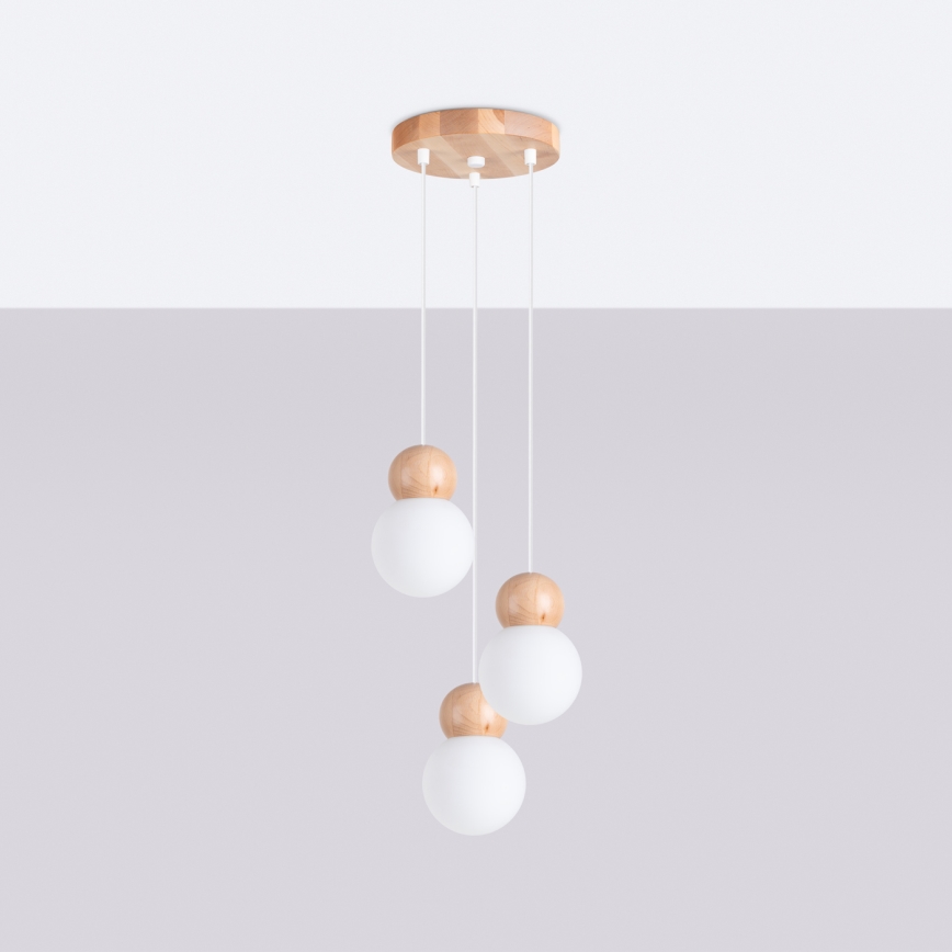 Chandelier on a string PEKKA 3xG9/8W/230V white