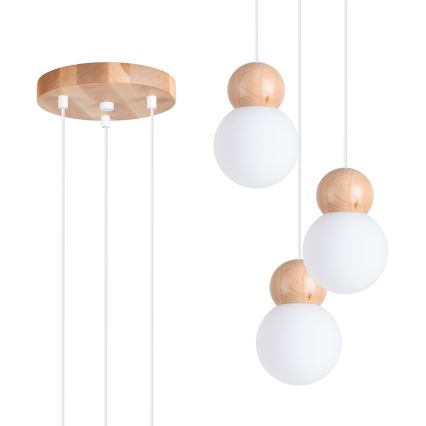 Chandelier on a string PEKKA 3xG9/8W/230V white