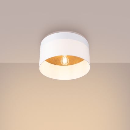Ceiling light TELESTO 1xE27/15W/230V d. 35 cm white/beige