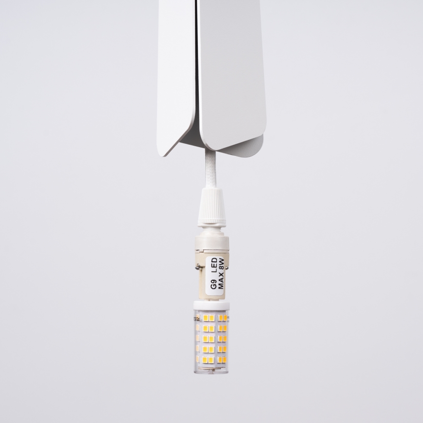 Chandelier on a string PRYSM 1xG9/8W/230V white