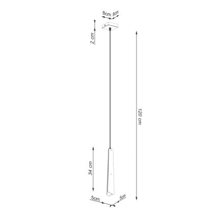 Chandelier on a string PRYSM 1xG9/8W/230V white