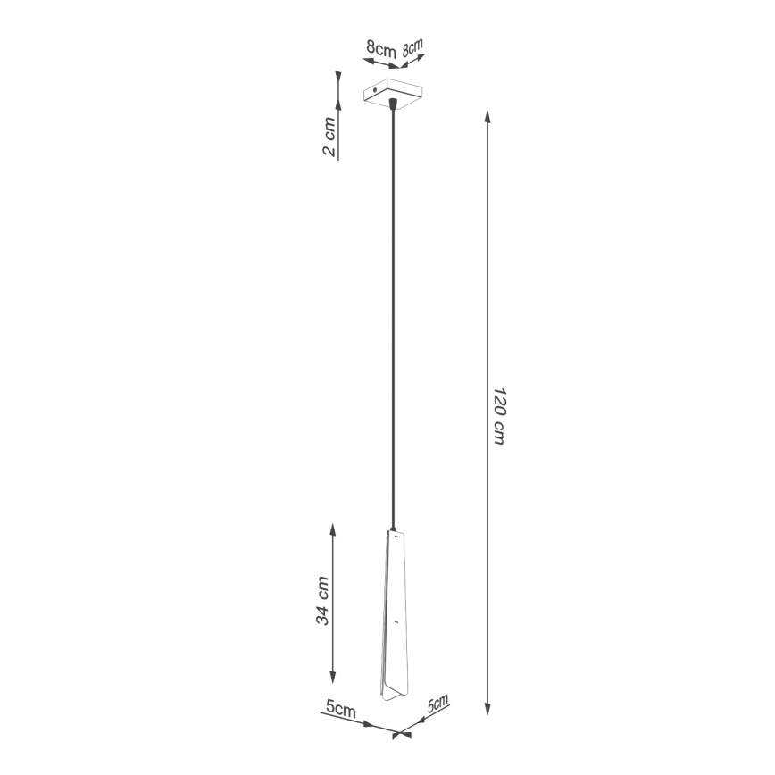 Chandelier on a string PRYSM 1xG9/8W/230V white