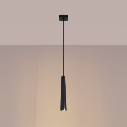 Chandelier on a string PRYSM 1xG9/8W/230V black