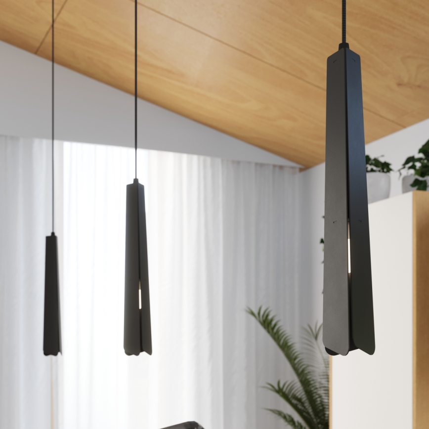 Chandelier on a string PRYSM 1xG9/8W/230V black