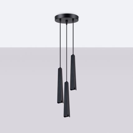 Chandelier on a string PRYSM 3xG9/8W/230V black