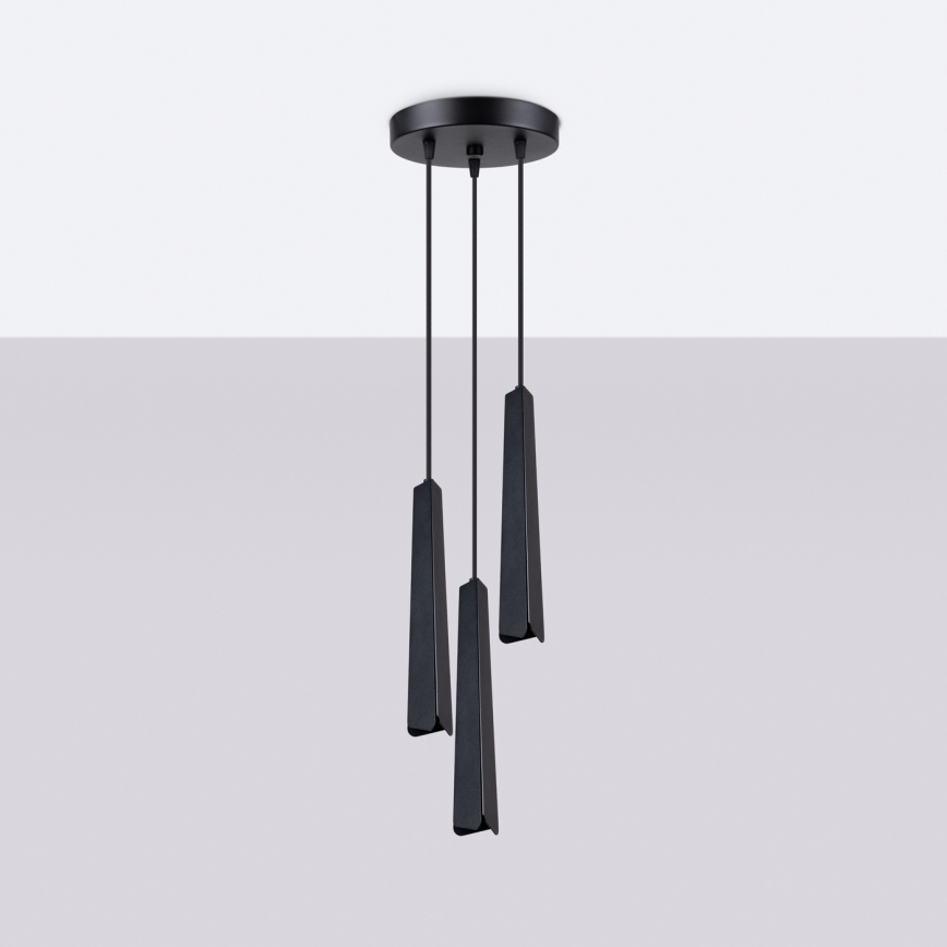 Chandelier on a string PRYSM 3xG9/8W/230V black