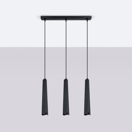 Chandelier on a string PRYSM 3xG9/8W/230V black