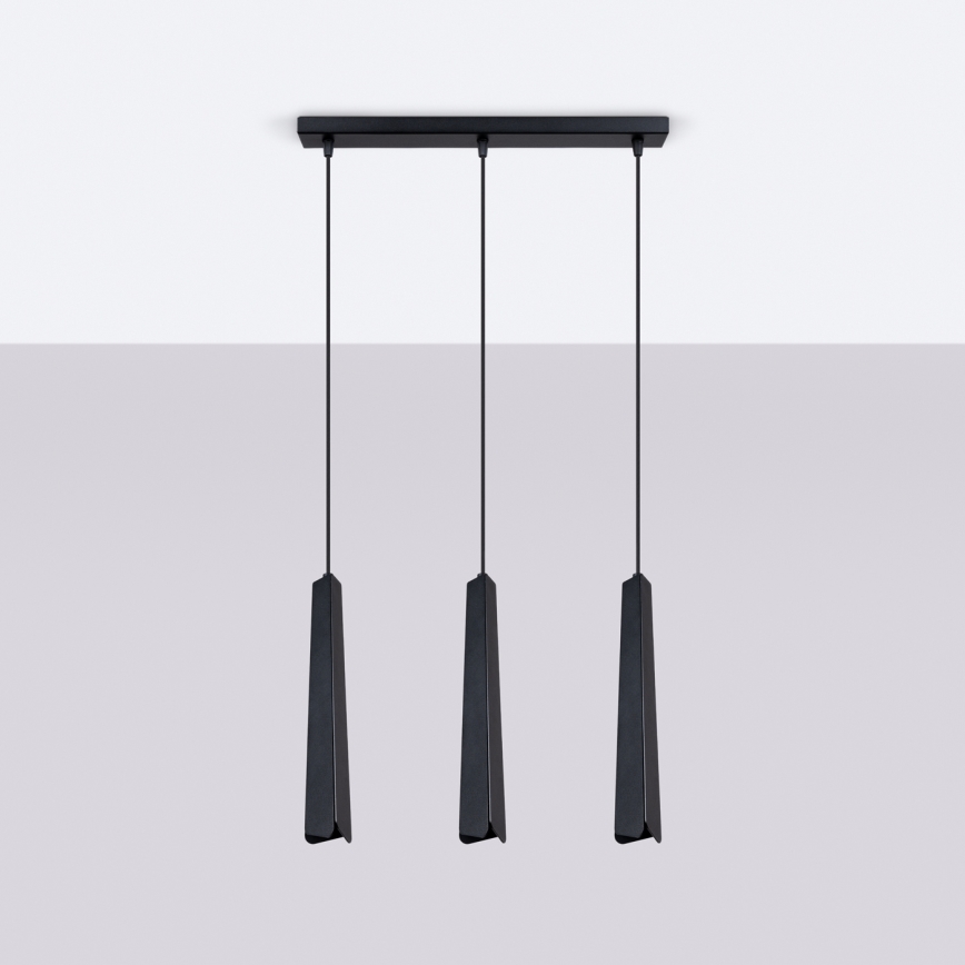 Chandelier on a string PRYSM 3xG9/8W/230V black