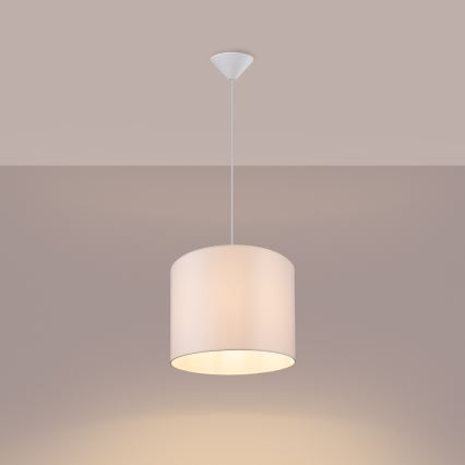 Chandelier on a string NOVA 1xE27/15W/230V d. 30 cm white