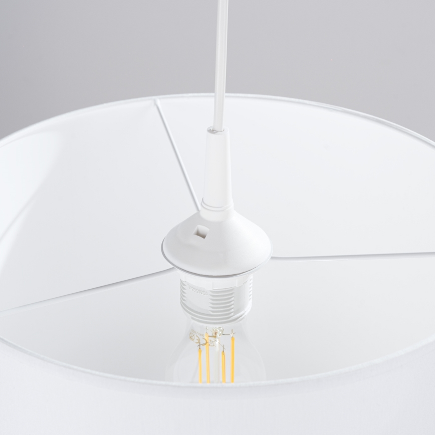 Chandelier on a string NOVA 1xE27/15W/230V d. 30 cm white