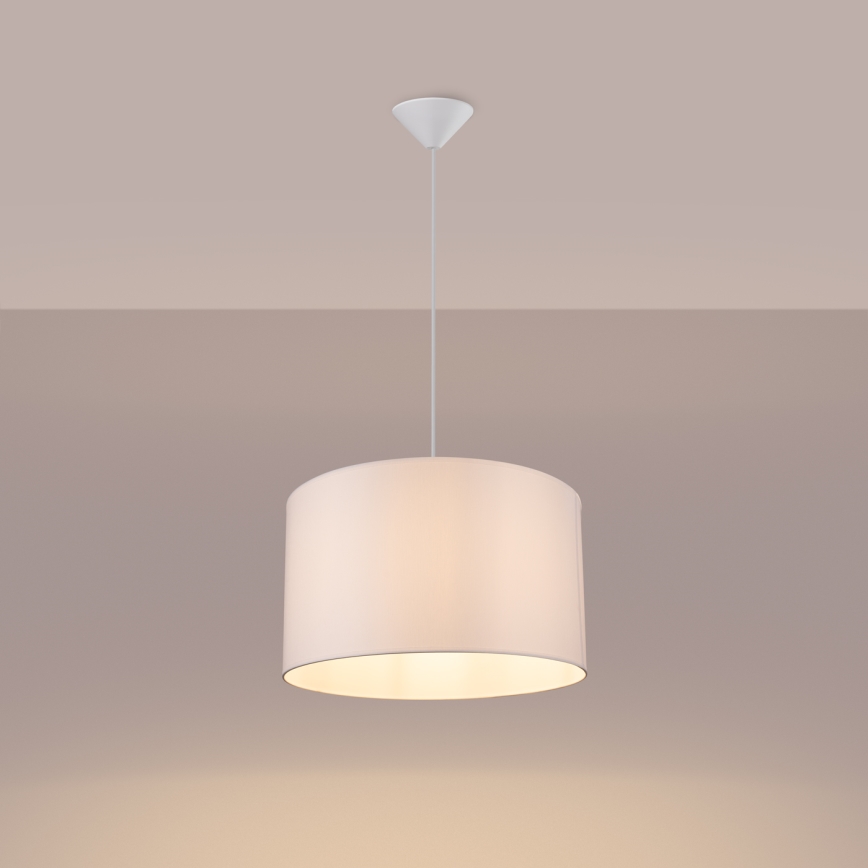 Chandelier on a string NOVA 1xE27/15W/230V d. 40 cm white