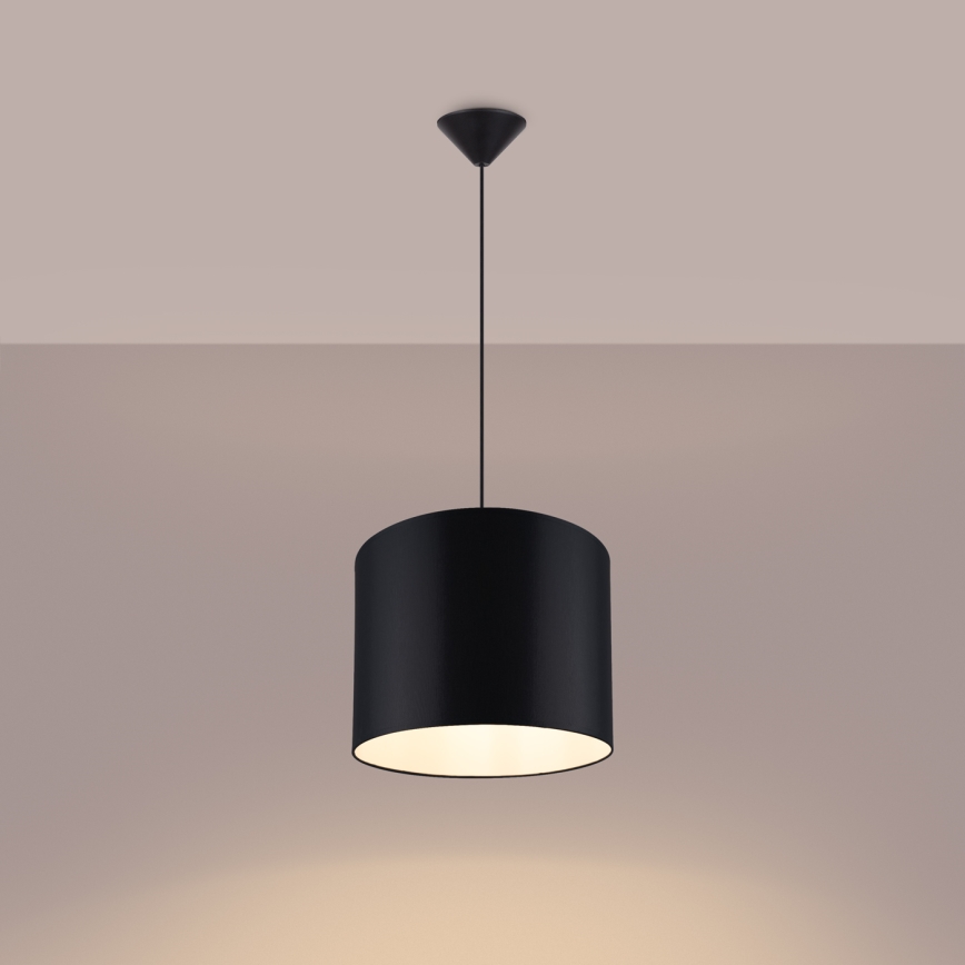 Chandelier on a string NOVA 1xE27/15W/230V d. 30 cm black
