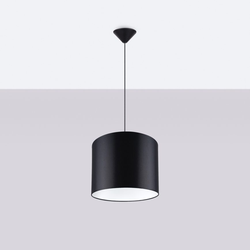 Chandelier on a string NOVA 1xE27/15W/230V d. 30 cm black