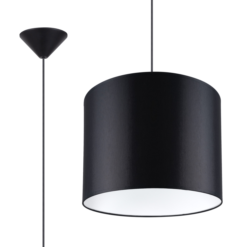 Chandelier on a string NOVA 1xE27/15W/230V d. 30 cm black