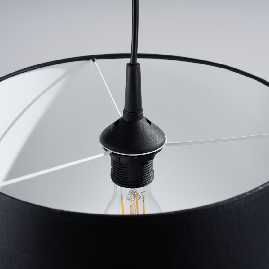 Chandelier on a string NOVA 1xE27/15W/230V d. 30 cm black