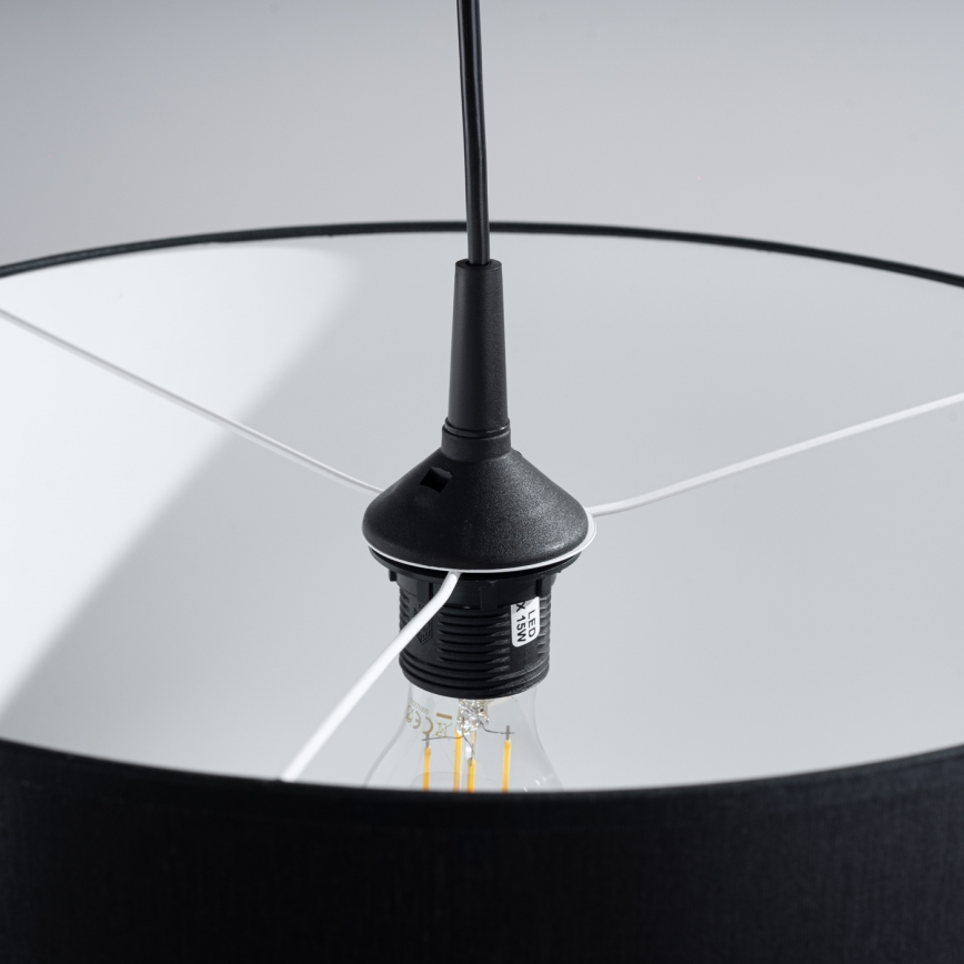 Chandelier on a string NOVA 1xE27/15W/230V d. 40 cm black