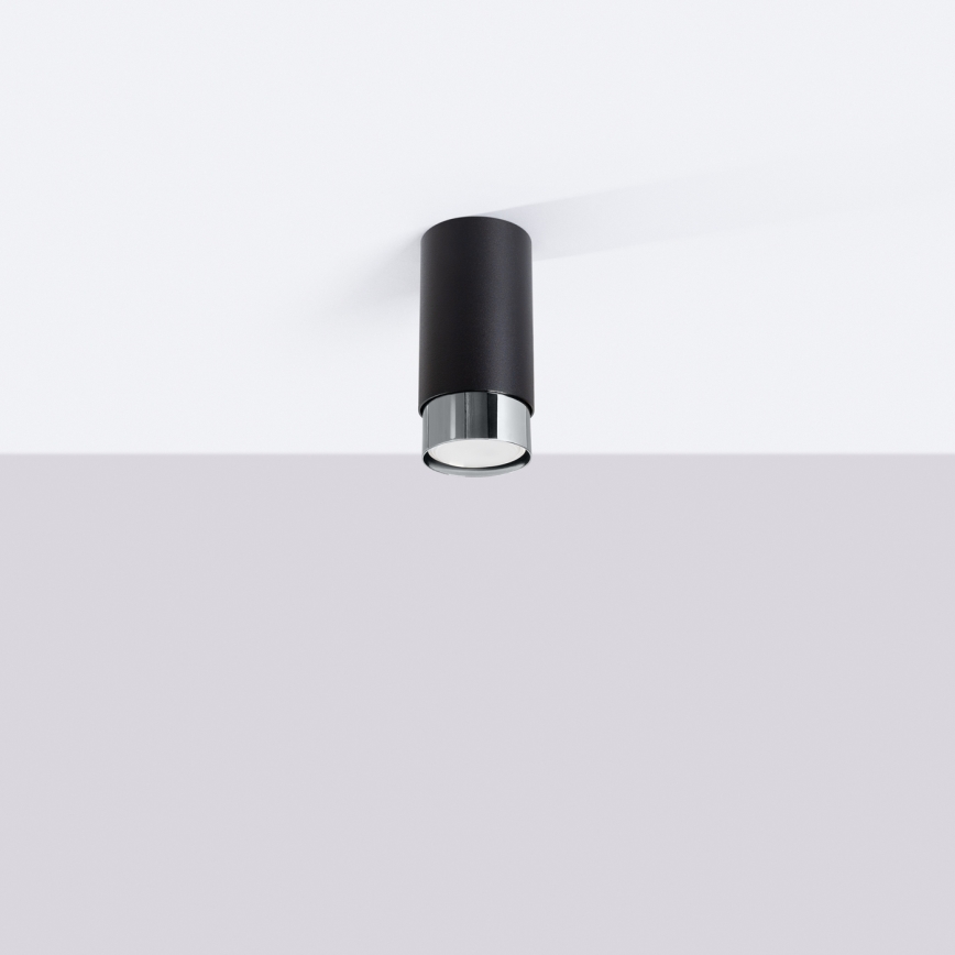 Spotlight NERO 1xGU10/10W/230V 12,5 cm black/shiny chrome