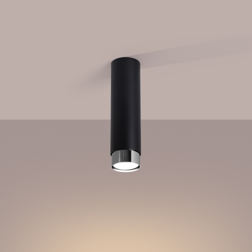 Spotlight NERO 1xGU10/10W/230V 22,5 cm black/shiny chrome