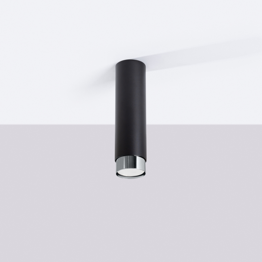 Spotlight NERO 1xGU10/10W/230V 22,5 cm black/shiny chrome