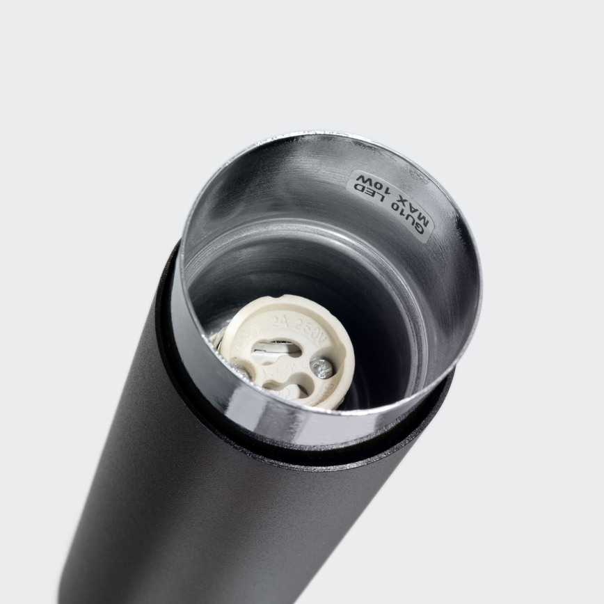 Spotlight NERO 1xGU10/10W/230V 22,5 cm black/shiny chrome