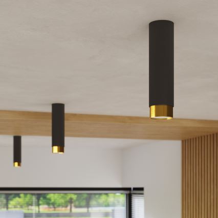 Spotlight NERO 1xGU10/10W/230V 12,5 cm black/gold