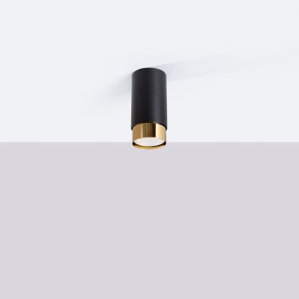 Spotlight NERO 1xGU10/10W/230V 12,5 cm black/gold
