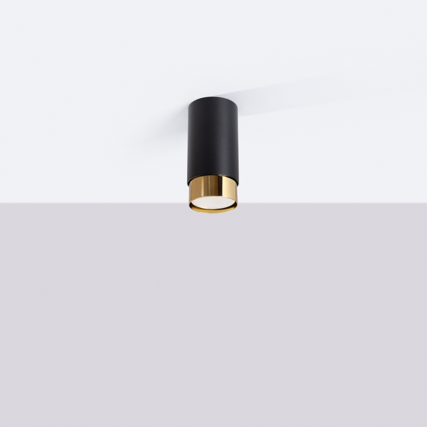 Spotlight NERO 1xGU10/10W/230V 12,5 cm black/gold