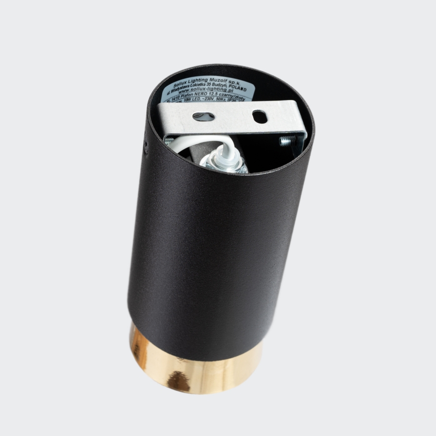Spotlight NERO 1xGU10/10W/230V 12,5 cm black/gold