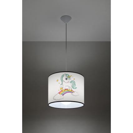 Children's chandelier on a string UNICORN 1xE27/15W/230V d. 30 cm unicorn