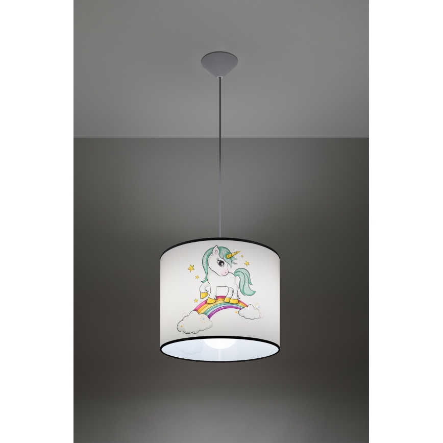 Children's chandelier on a string UNICORN 1xE27/15W/230V d. 30 cm unicorn