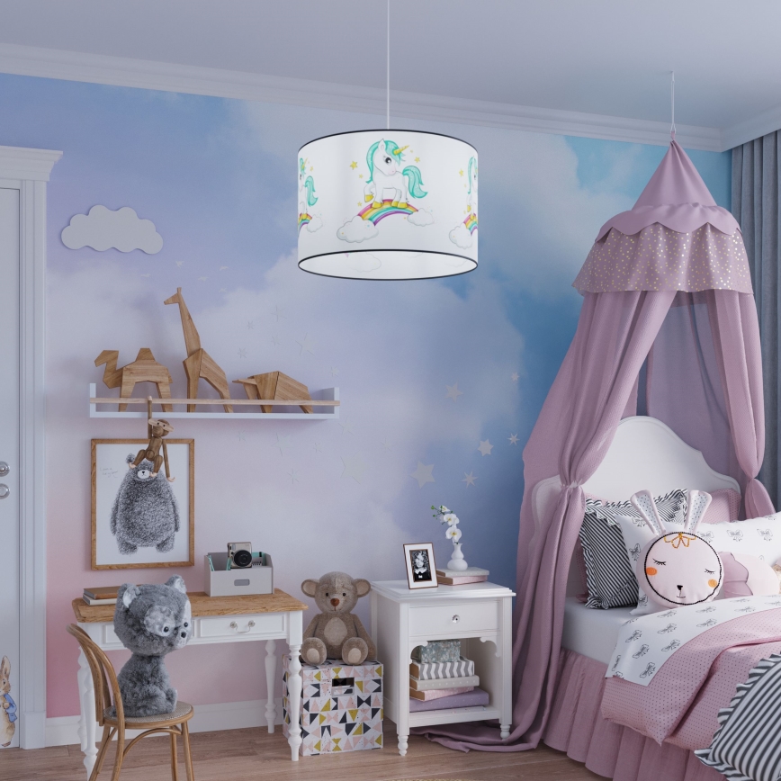 Children's chandelier on a string UNICORN 1xE27/15W/230V d. 30 cm unicorn