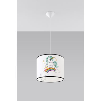 Children's chandelier on a string UNICORN 1xE27/15W/230V d. 30 cm unicorn