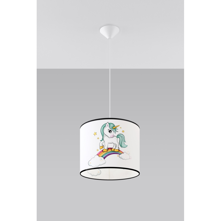 Children's chandelier on a string UNICORN 1xE27/15W/230V d. 30 cm unicorn