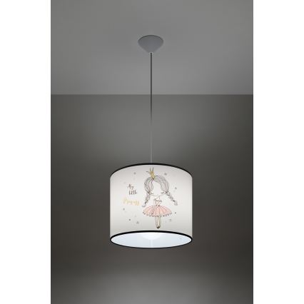 Children's chandelier on a string PRINCESS 1xE27/15W/230V d. 30 cm princess