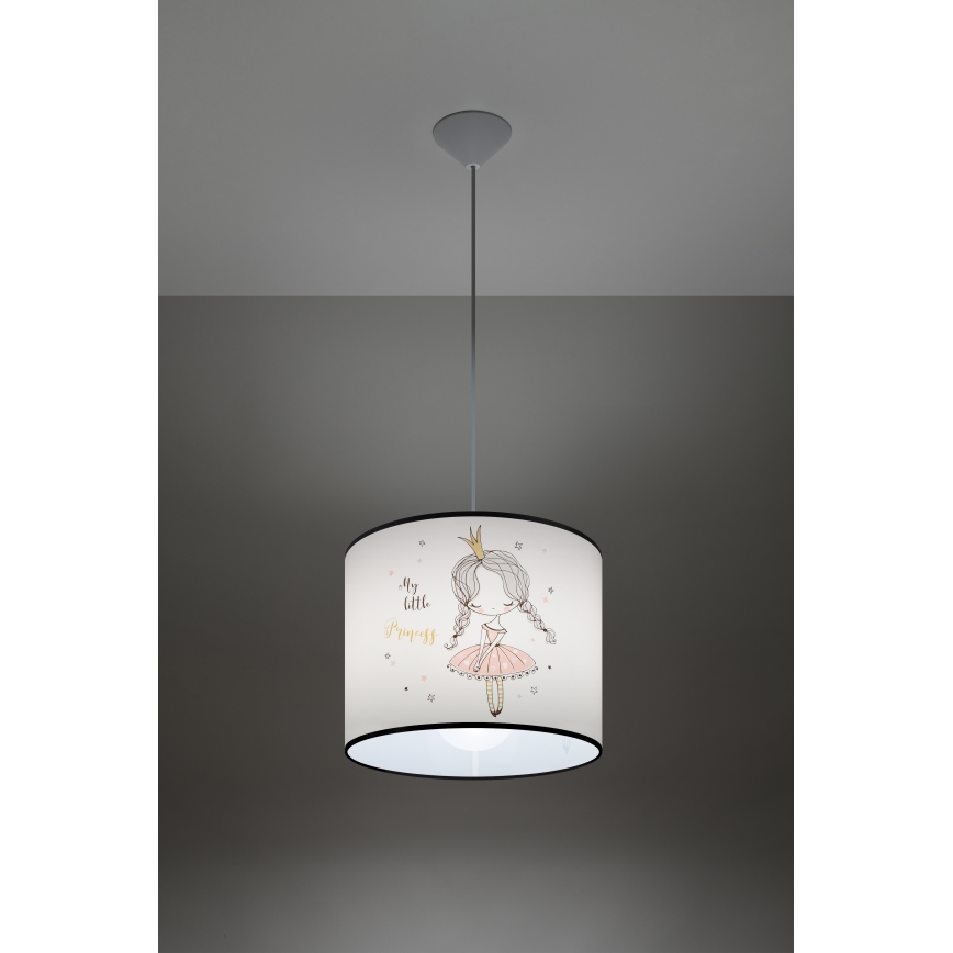 Children's chandelier on a string PRINCESS 1xE27/15W/230V d. 30 cm princess