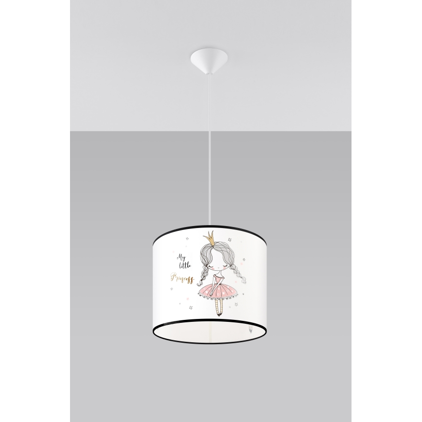 Children's chandelier on a string PRINCESS 1xE27/15W/230V d. 30 cm princess
