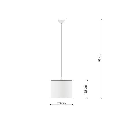 Children's chandelier on a string PRINCESS 1xE27/15W/230V d. 30 cm princess