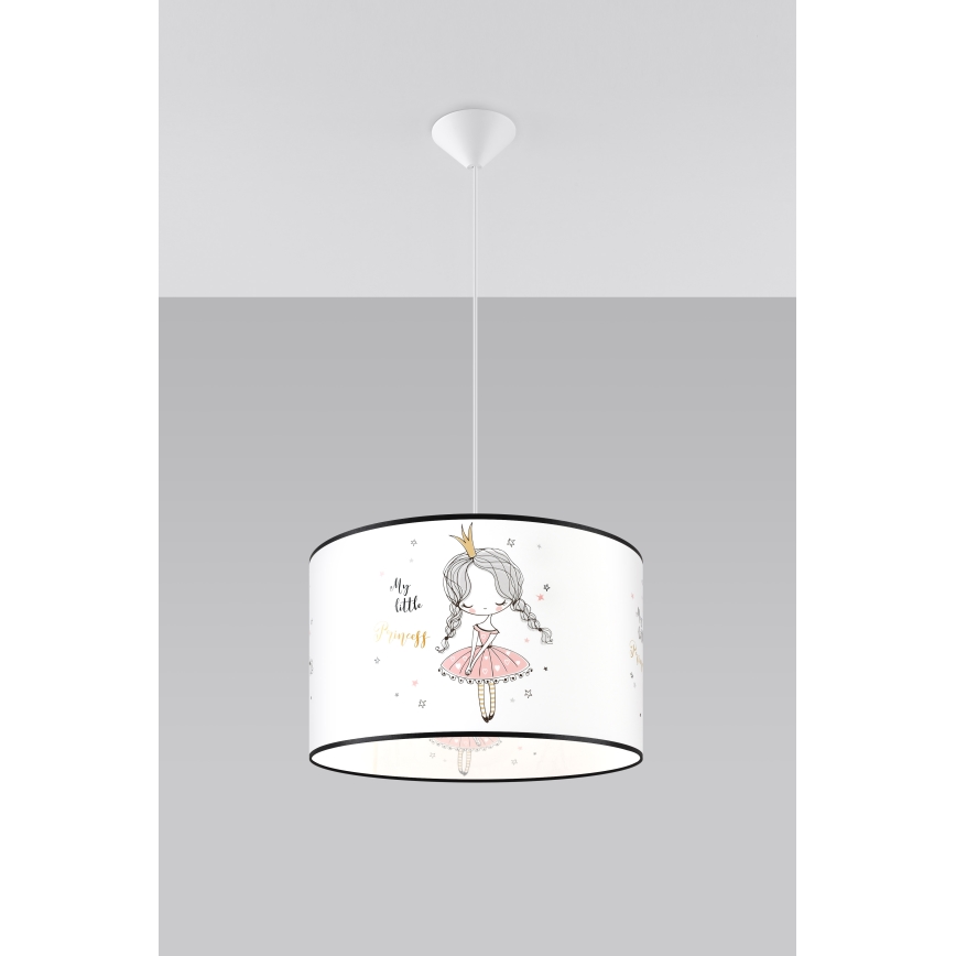 Children's chandelier on a string PRINCESS 1xE27/15W/230V d. 40 cm princess