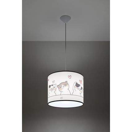Children's chandelier on a string CAT 1xE27/15W/230V d. 30 cm cat