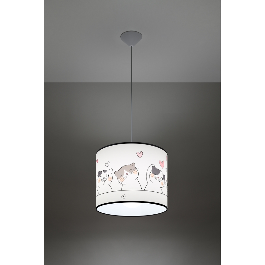 Children's chandelier on a string CAT 1xE27/15W/230V d. 30 cm cat